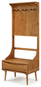 Atticus 68" Solid Wood Hall Tree With Drawer - Caramel