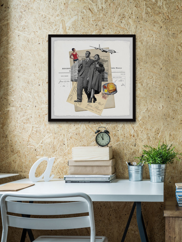 "Sweethearts in Science" Framed Painting Print, 18x18