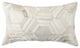 12"x20" Torino Hexagon Cowhide Pillow, Off-White