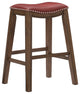 Yannis 29" Height Saddle Stool, Red