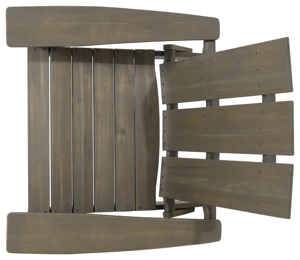 Gurekam Outdoor Foldable Adirondack Chairs, Set of 2, Gray