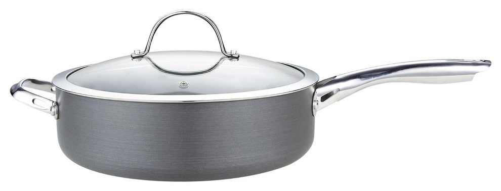 Cooks Standard 5Qt Hard Anodize Premium Grade Nonstick Saute Pan With Cover, 11"