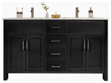 Amaya 60" Double Sink Bathroom Vanity Set, Espresso, 60"