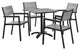 Brown Gray Maine 5 Piece Outdoor Patio Dining Set