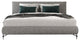 Nova Domus Aria Italian Modern Grey Fabric Bed, Queen
