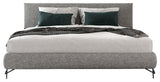 Nova Domus Aria Italian Modern Grey Fabric Bed, Queen