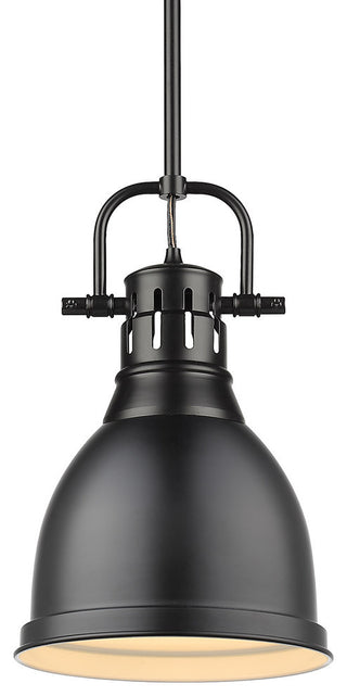 Golden Lighting 3604-S-BLK Duncan 1 Light 9"W Mini Pendant - Black / Matte