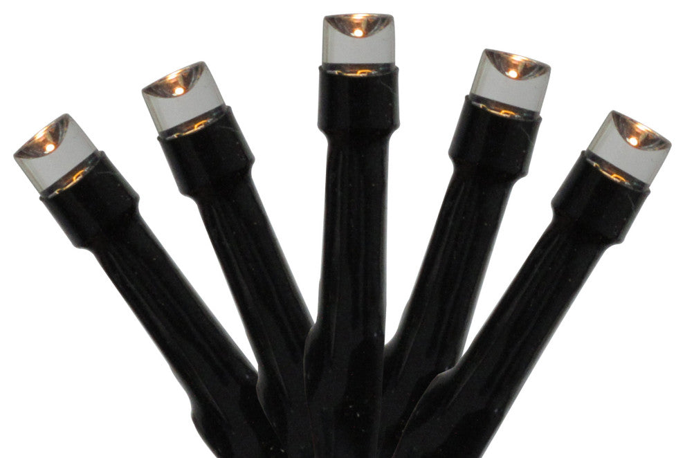 368 Warm White LED Battery Operated 8-Function Christmas Lights, 90 ft, Black Wi