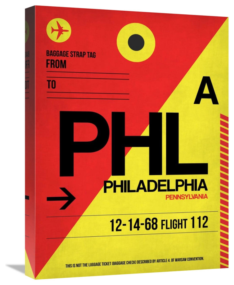 "PHL Philadelphia Luggage Tag 2" Fine Art Print