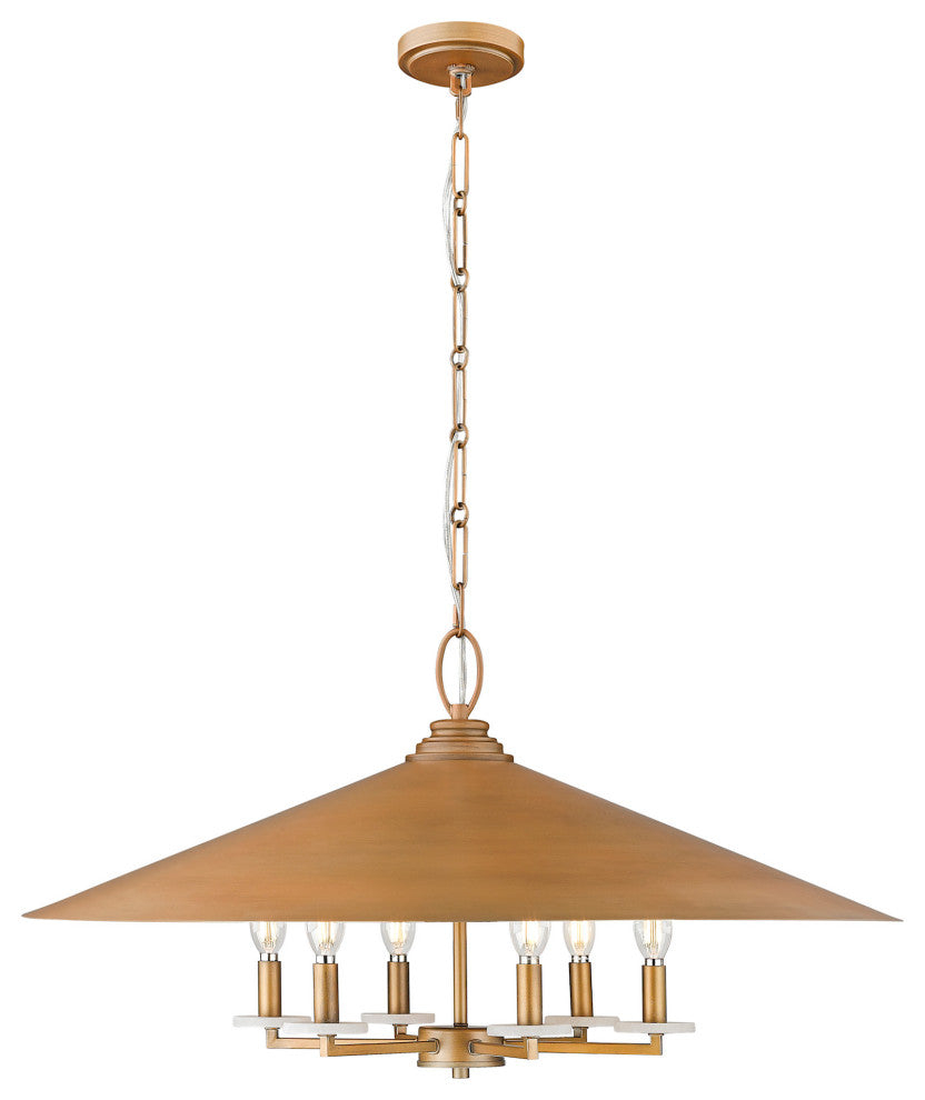 Z-Lite 1953-32 Rialto 6 Light 32"W Pendant - Matte White