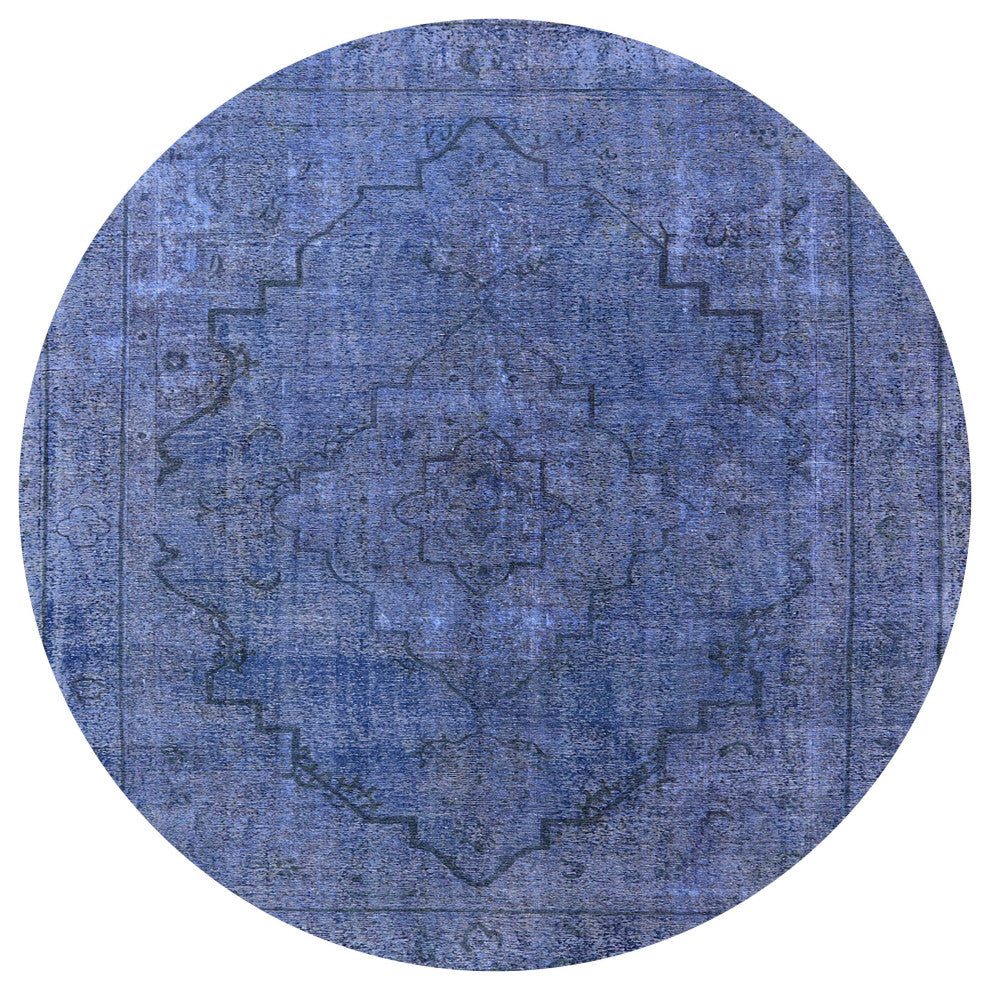 Ahgly Company Indoor Round Mid-Century Modern Area Rugs, 6' Round
