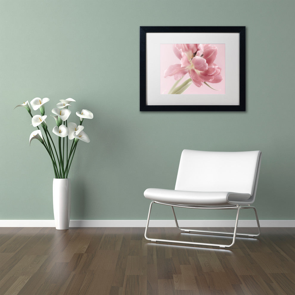 Cora Niele ''Soft Pink Tulip'' Matted Framed Art