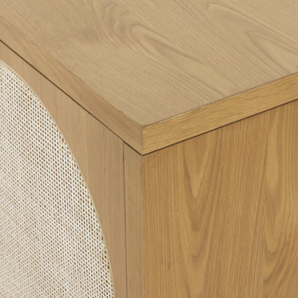 Allegra Sideboard-Honey Oak Veneer