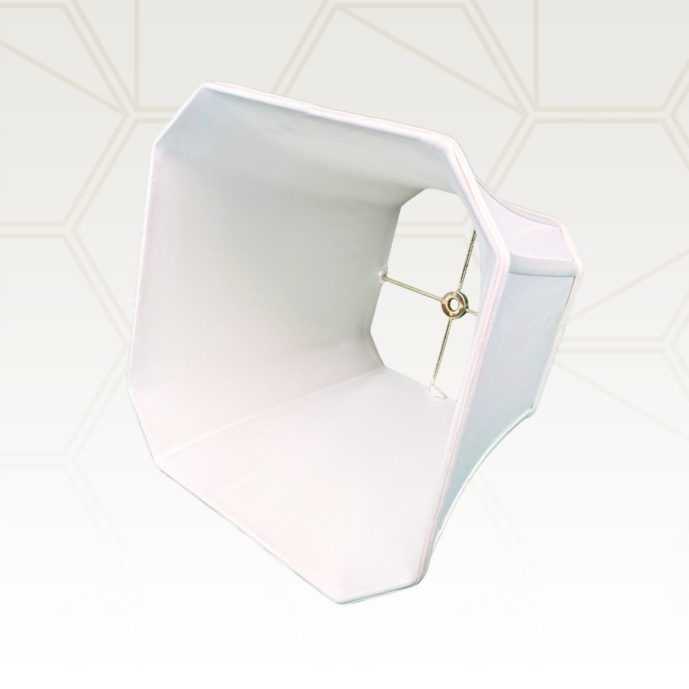 Royal Designs Square Cut Corner Bell Lamp Shade, White, 5"x10"x8.75", Set of 2