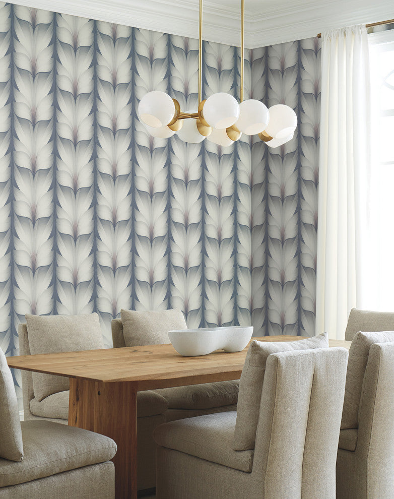 Steel Lotus Light Stripe Wallpaper