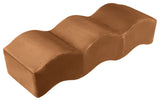 Wave Upholstered Bench, Saddle, Velvet