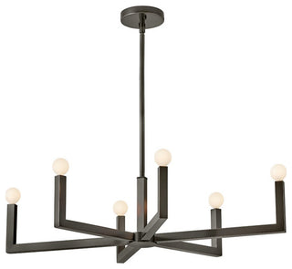 Hinkley Ezra Small Six Light Linear, Black Oxide