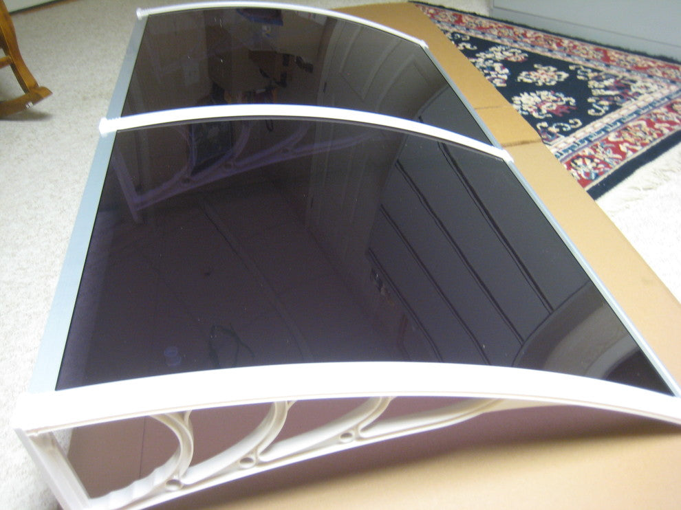 Solid Gray Door and Window Awning, 6'x3.25'