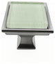 Frosted White Galaxy Crystal Glass Brushed Nickel Madison Classic Knob