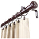 Leopold 1" Curtain Rod 28-48", Black, Mahogany, 160-240"
