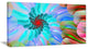 Blue Colored Stain Glass with Spirals, Floral Canvas Art Print, 40x20