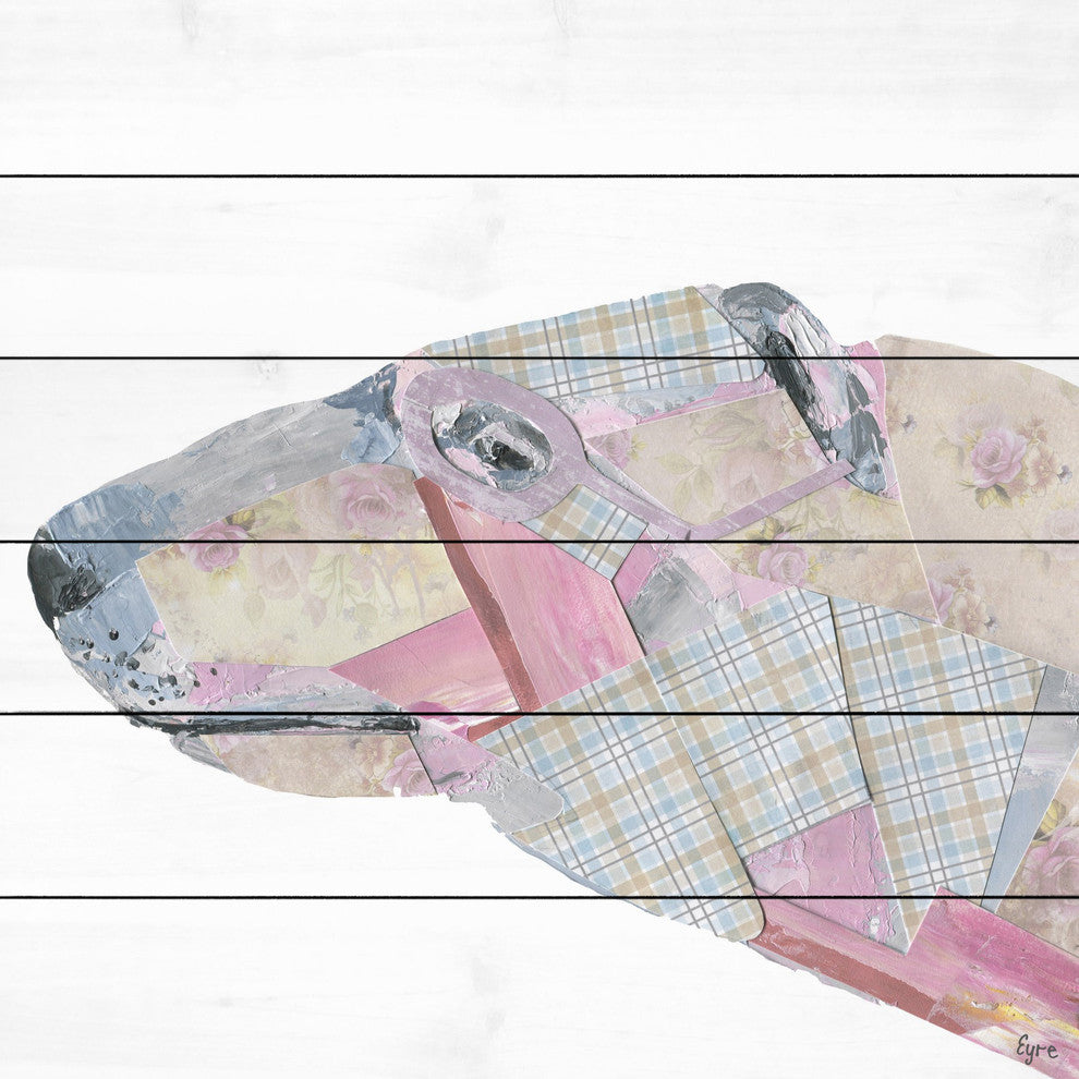 "El Perro" Painting Print on White Wood, 24"x24"