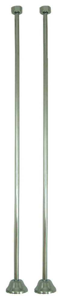 Kingston Brass Straight Bath Supply, Polished Chrome
