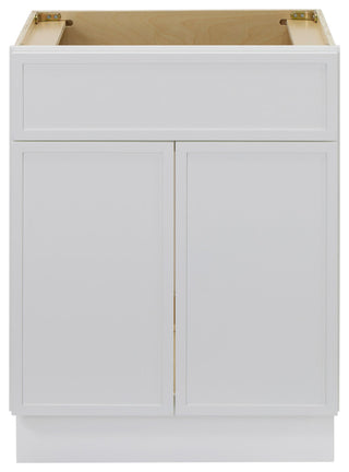 Vanity Art Birch Plywood Single Base Storage Cabinet, White, 24"