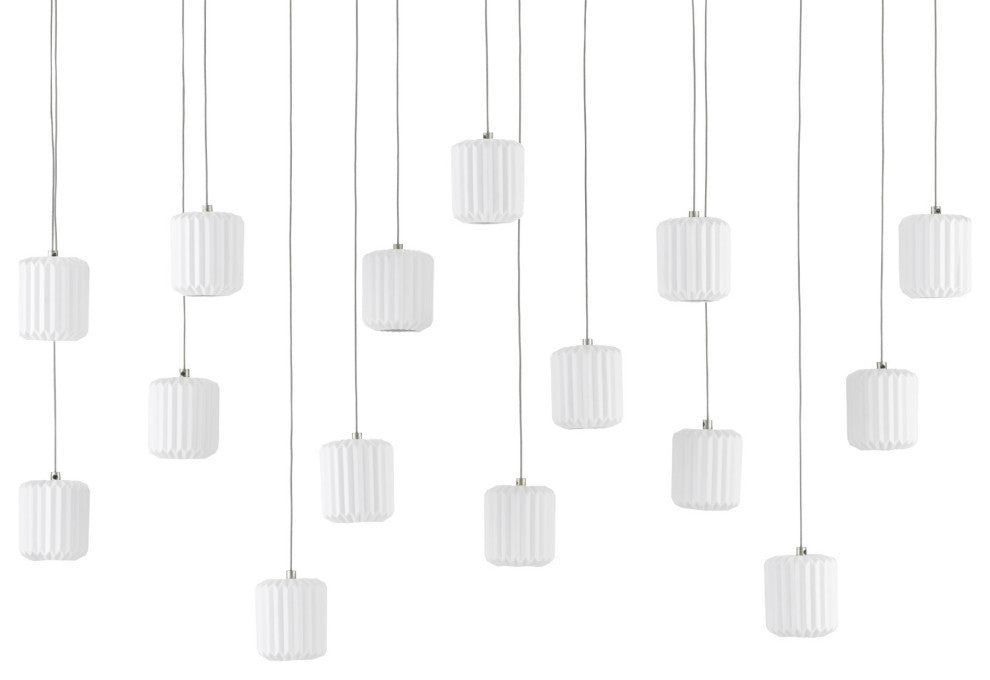 Dove Rectangular 15-Light Multi-Drop Pendant