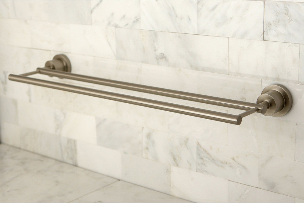 Kingston Brass 24" Dual Towel Bar, Brushed Nickel