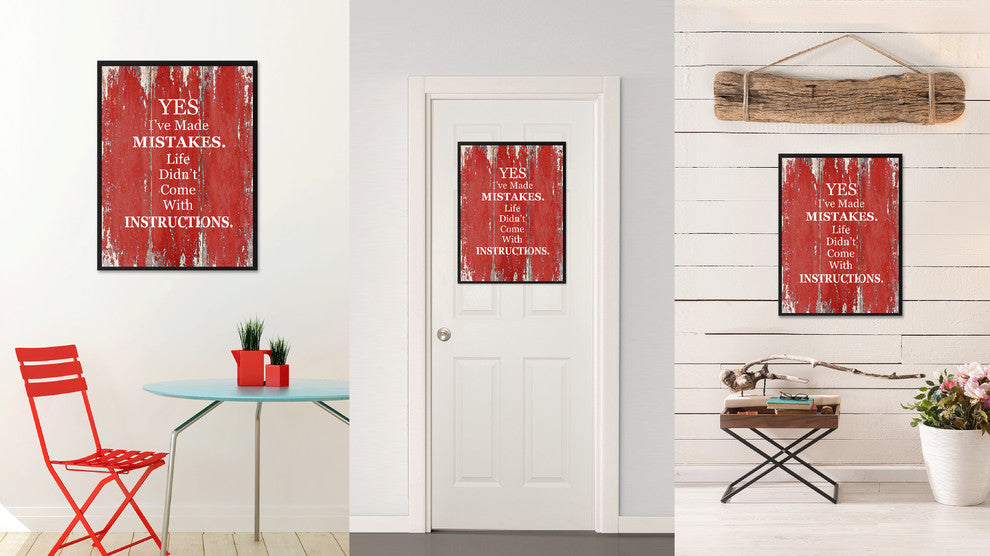 Yes I''ve Made Mistakes Inspirational, Canvas, Picture Frame, 28"X37"