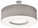Montclair 30" Medium Base Semi-Flush Mount, Satin Nickel Finish, Gray Shade