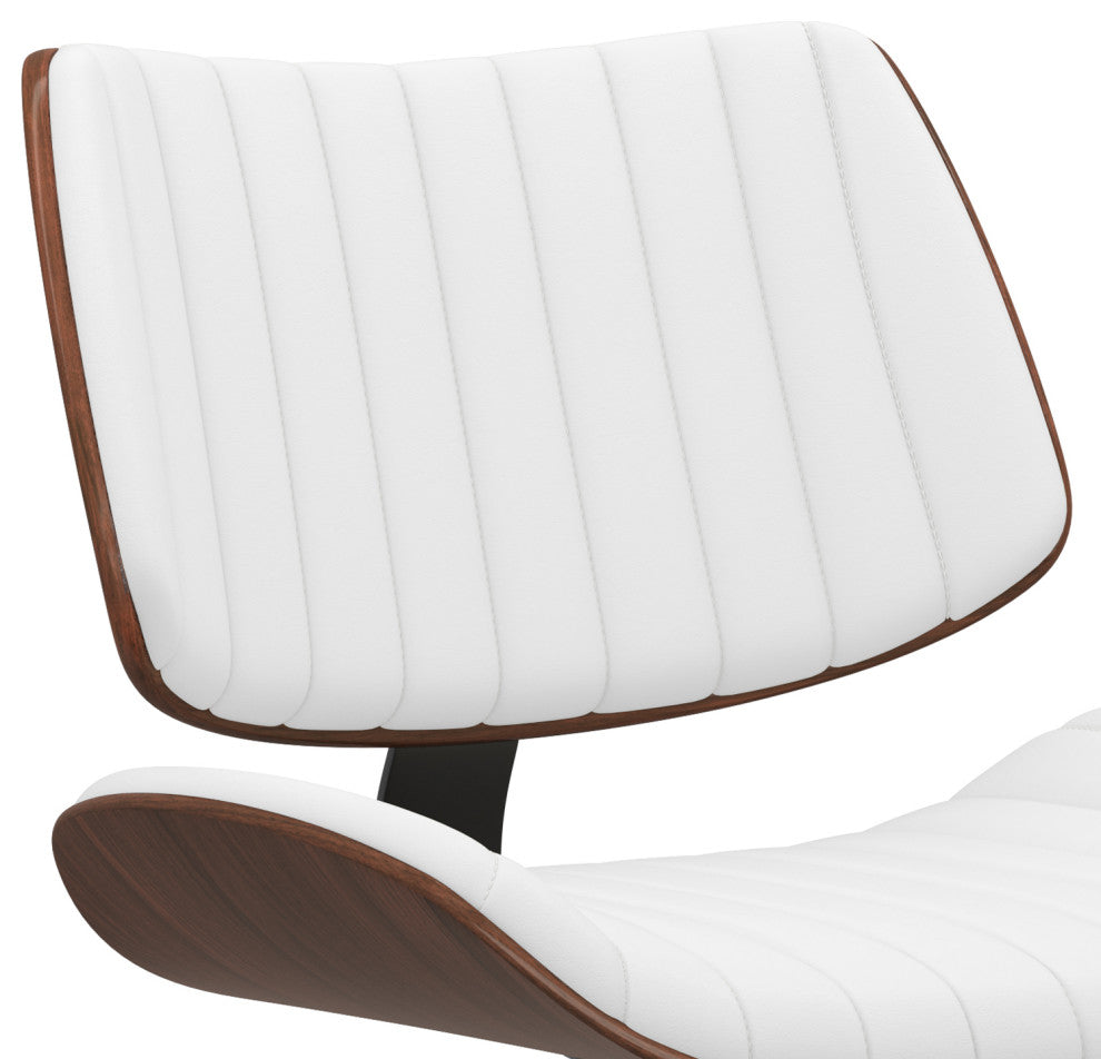 Novak Adjustable Swivel Bar Stool, White