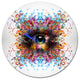 Magic Eye With Flowers, Animal Round Wall Art, 23"