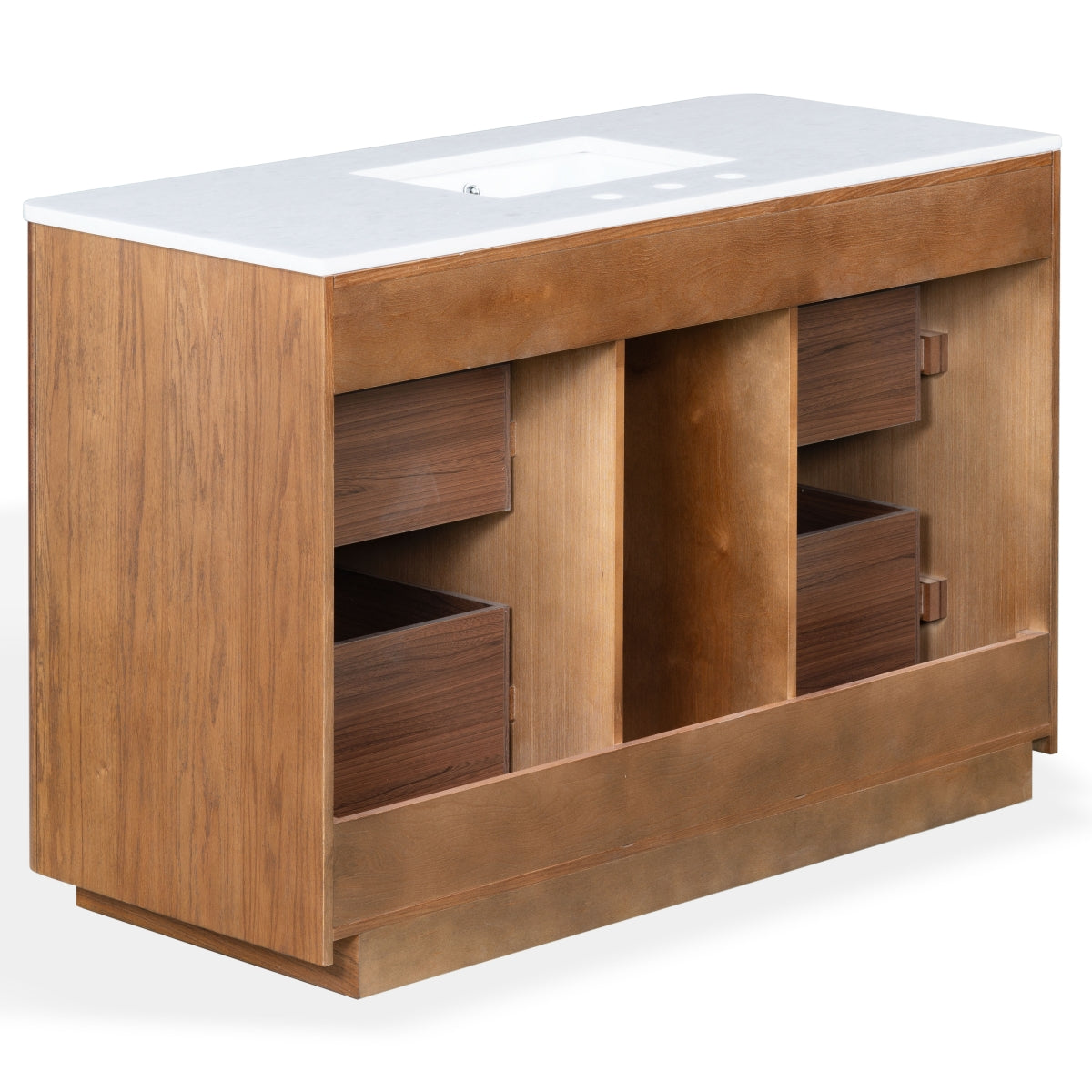Safavieh Couture Gabrietta Vanity, Medium Oak/White, 48In
