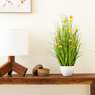 31" Yellow Potted Cosmos Grass
