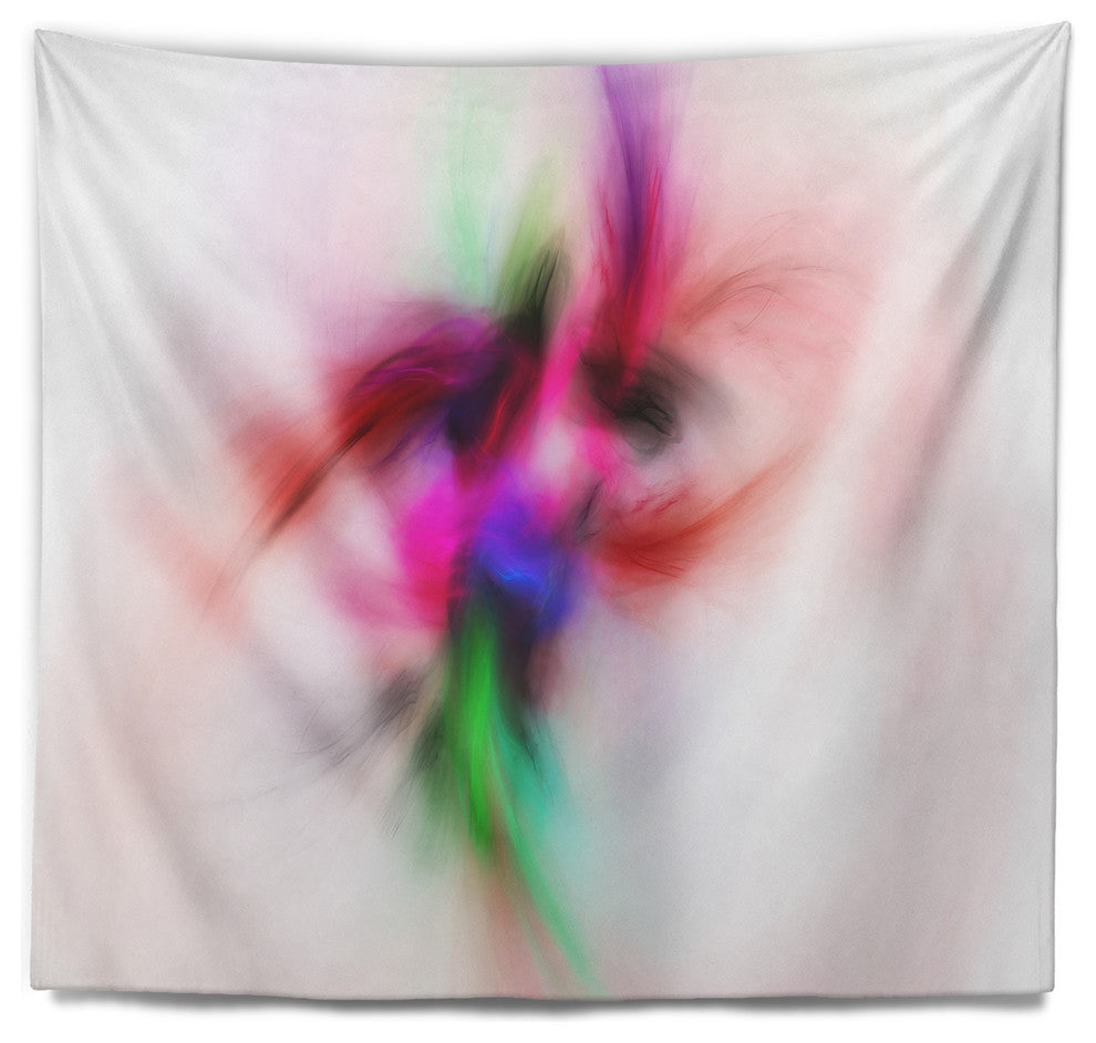 Colorful Electromagnetic Field Abstract Wall Tapestry, 92"x78"