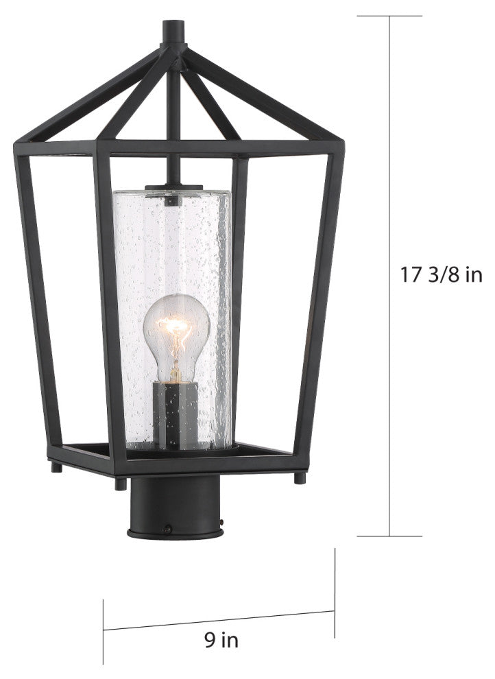 Nuvo Hopewell 1-Light Incandescent Matte Black Wall Mount