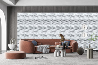 White Wave Board 3D Wall Panels, Set of 10, Covers 26.9 Sq Ft