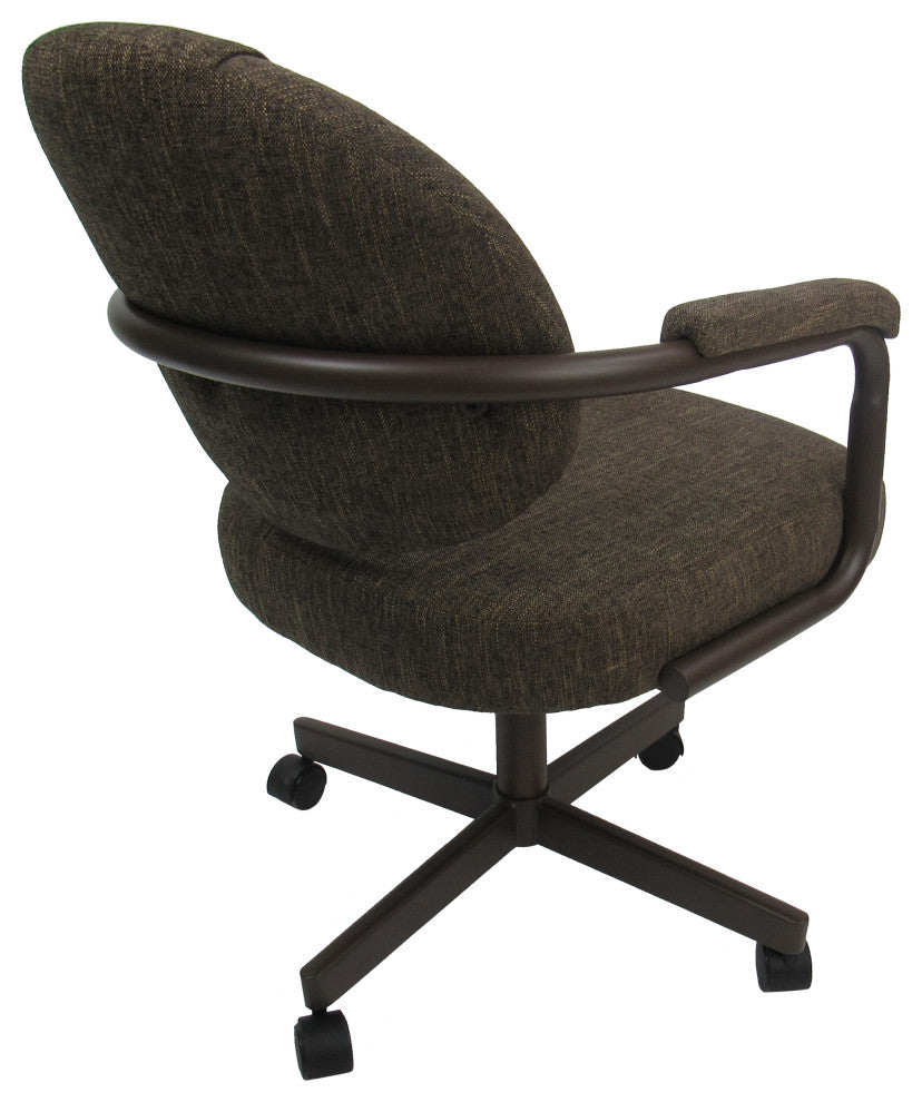 M-70 Caster Swivel Tilt Kitchen Chair with Wheels, Sanora Brown - Coffee