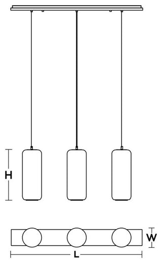 Hermosa 3 Light LED Linear Pendant