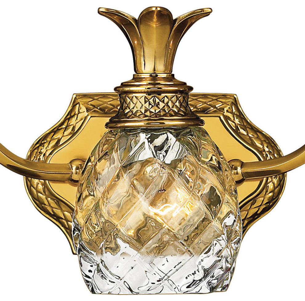 Hinkley Plantation Medium Three Light Vanity, Burnished Brass