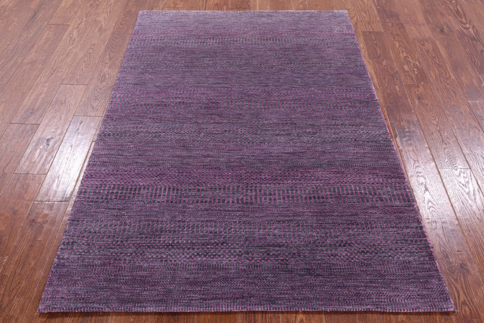 Savannah Grass Wool and Silk Handmade Rug 4' 0" X 5' 11" Q11992