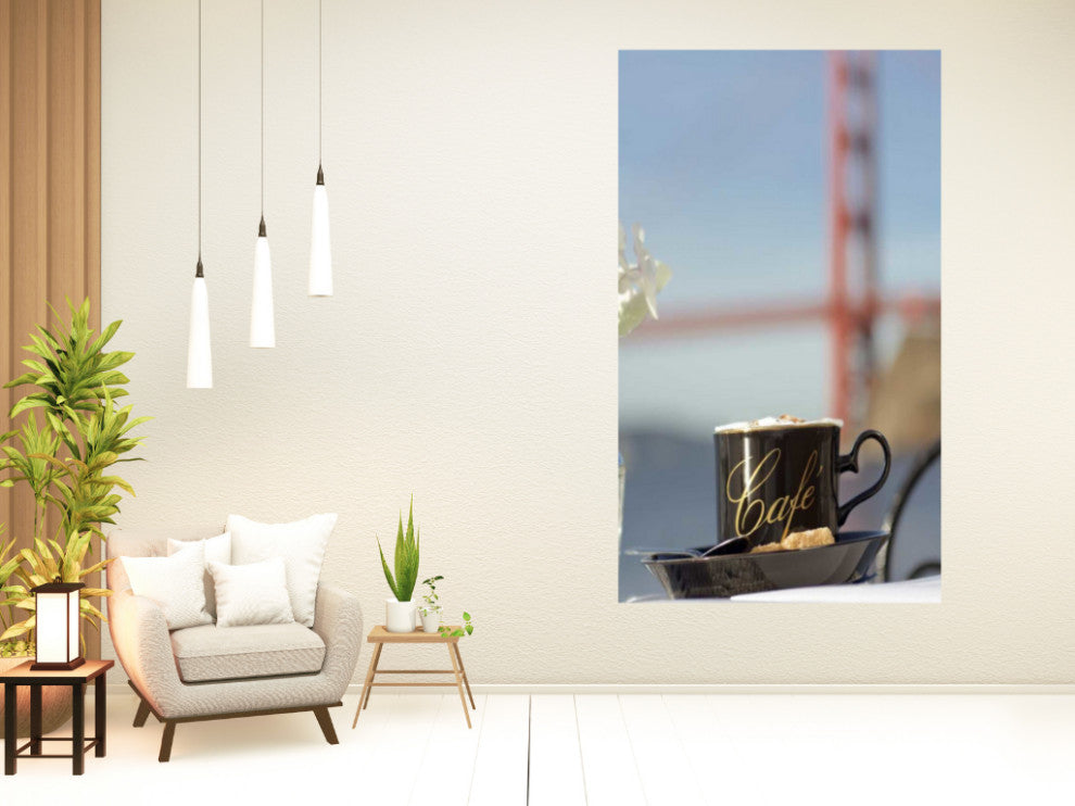 Up Close Caf" Mug Golden Gate Bridge 3 Giclee Wrap Canvas Wall Art