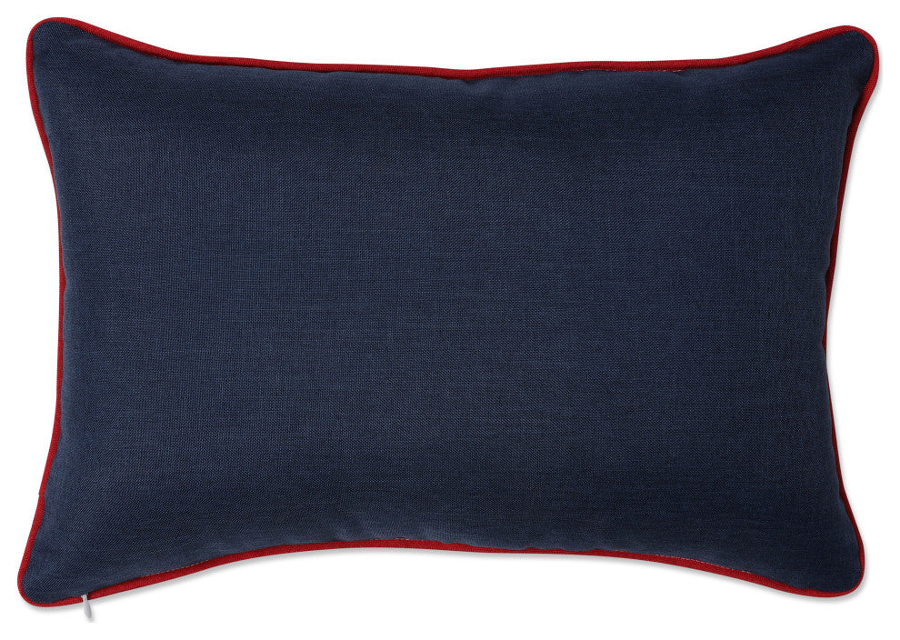 Indoor From Sea To Shining Sea Red Rectangular Throw Pillow
