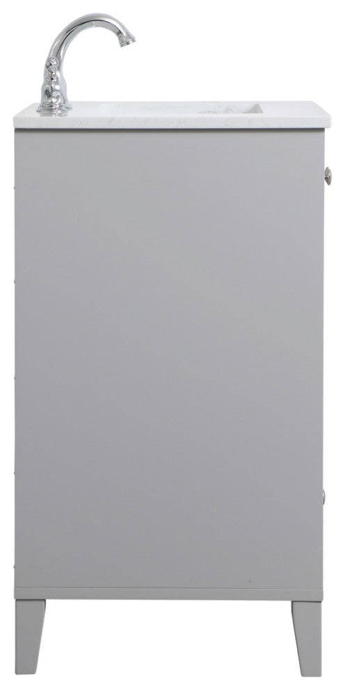24" Single Bathroom Vanity, Gray