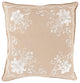 Surya Eloise ELO-004 22"x22" Pillow Cover, White/Camel