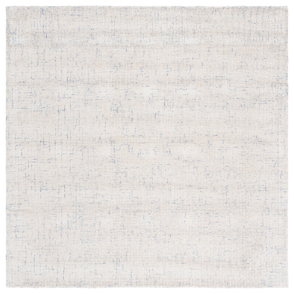 Safavieh Couture Abstract Collection, ABT469 Rug, Silver/Blue, 6' Square