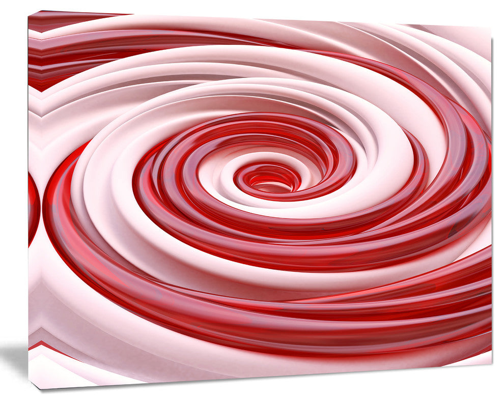 Beautiful Candy Cane Spiral, Abstract Canvas Art Print, 20"x12"