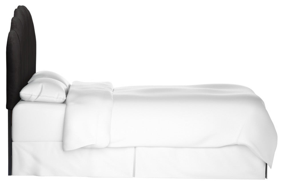 California King Headboard, Velvet Black